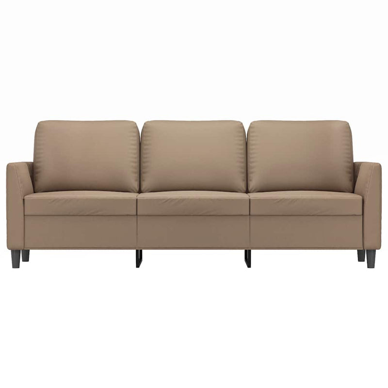 Canapea cu 3 locuri, cappuccino, 180 cm, piele ecologică