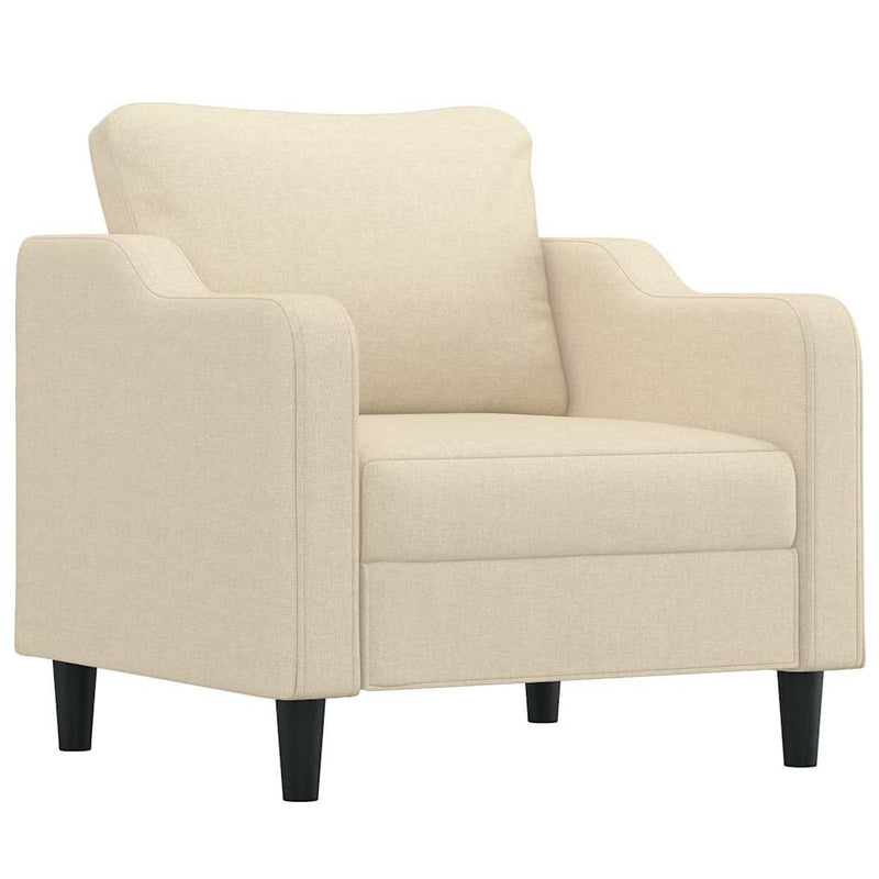 Fotoliu canapea, crem, 60 cm, material textil