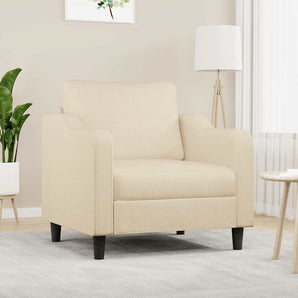 Fotoliu canapea, crem, 60 cm, material textil