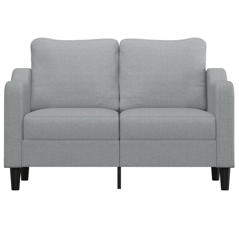 Canapea cu 2 locuri, gri deschis, 120 cm, material textil