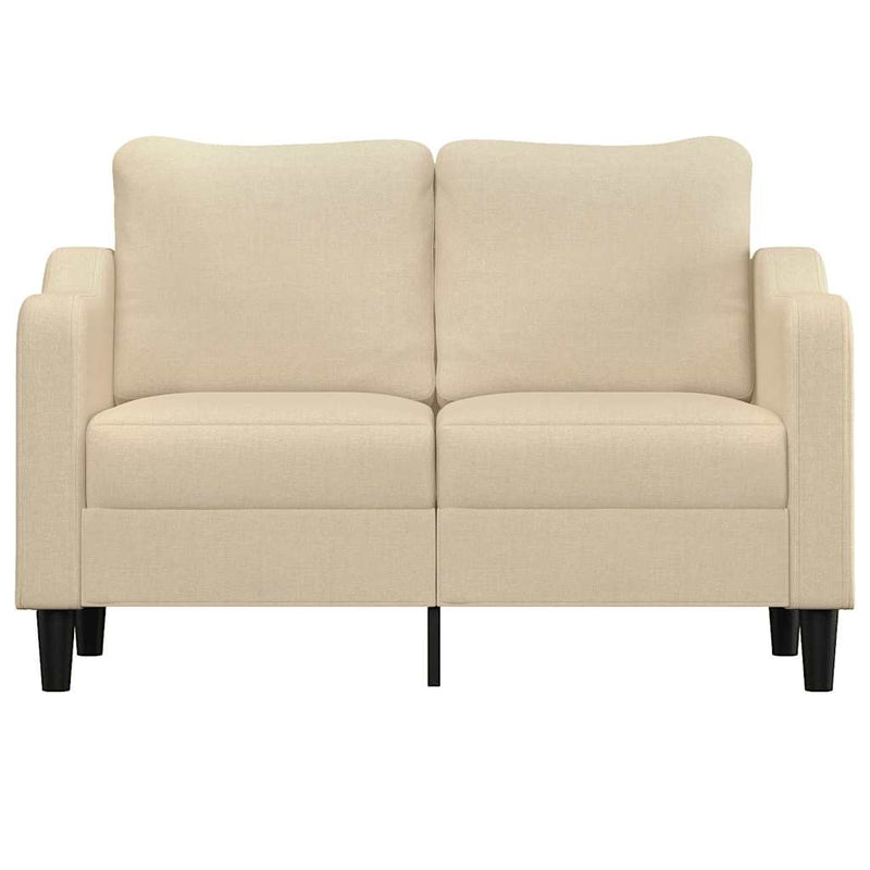 Canapea cu 2 locuri, crem, 120 cm, material textil