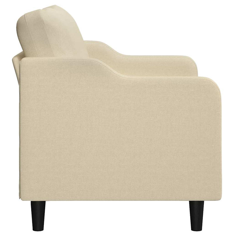 Canapea cu 2 locuri, crem, 120 cm, material textil