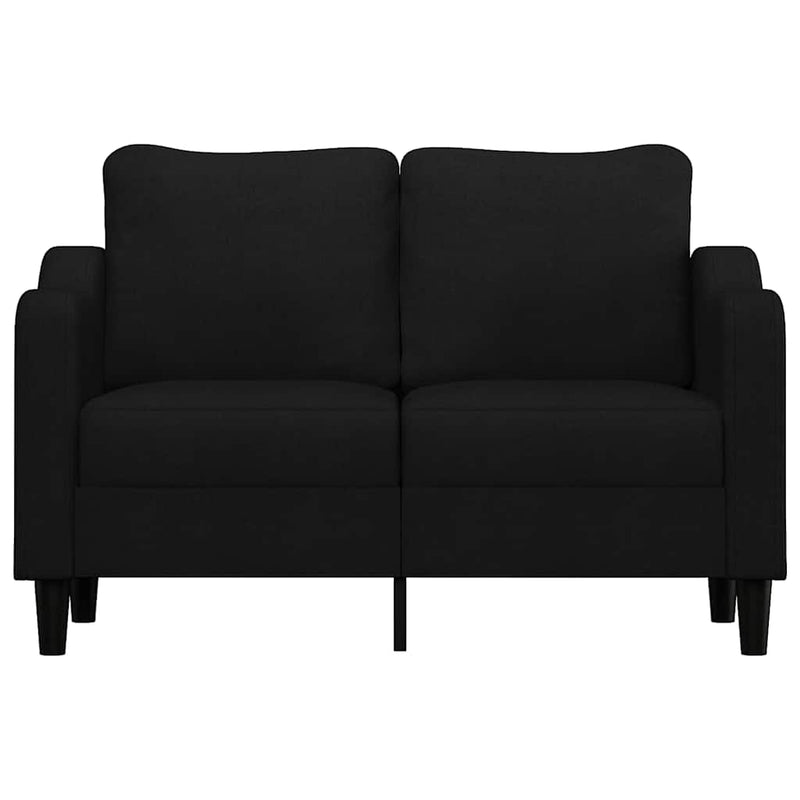 Canapea cu 2 locuri, negru, 120 cm, material textil