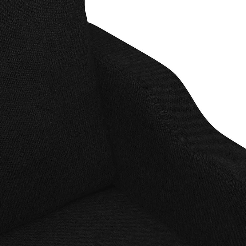 Canapea cu 2 locuri, negru, 120 cm, material textil