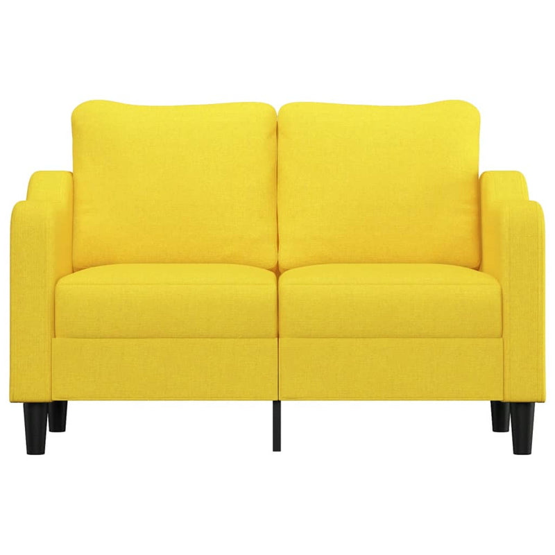 Canapea cu 2 locuri, galben deschis, 120 cm, material textil