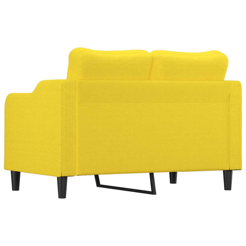 Canapea cu 2 locuri, galben deschis, 120 cm, material textil