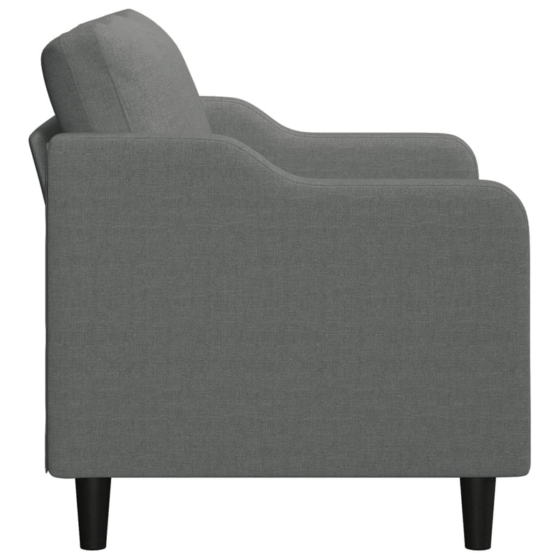 Canapea cu 2 locuri, gri închis, 140 cm, material textil