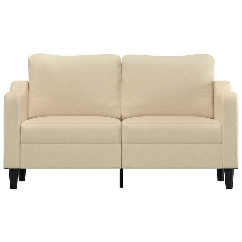 Canapea cu 2 locuri, crem, 140 cm, material textil