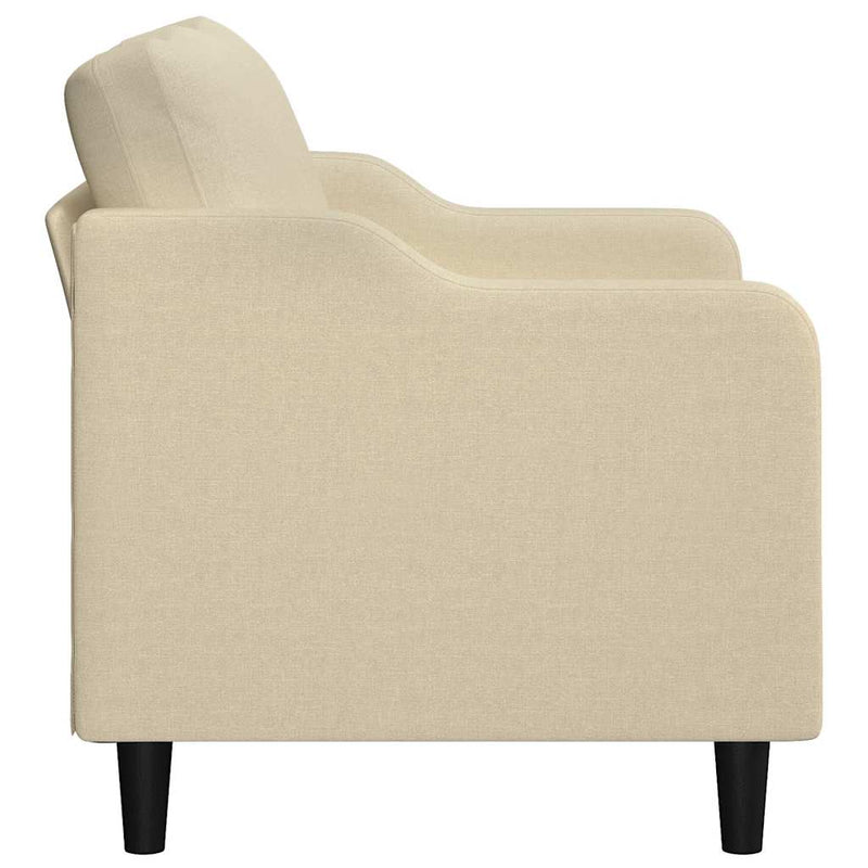Canapea cu 2 locuri, crem, 140 cm, material textil