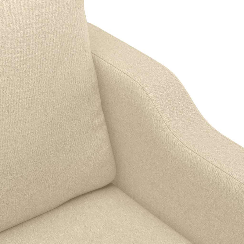 Canapea cu 2 locuri, crem, 140 cm, material textil