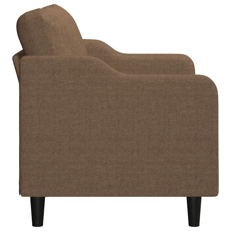 Canapea cu 2 locuri, maro, 140 cm, material textil