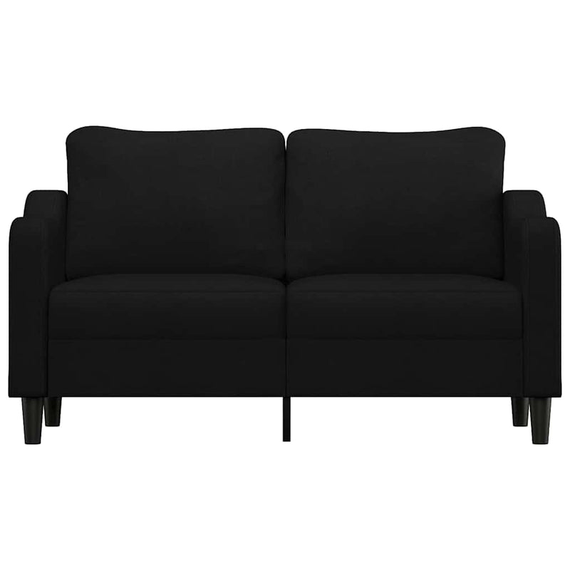 Canapea cu 2 locuri, negru, 140 cm, material textil