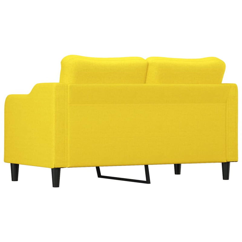 Canapea cu 2 locuri, galben deschis, 140 cm, material textil