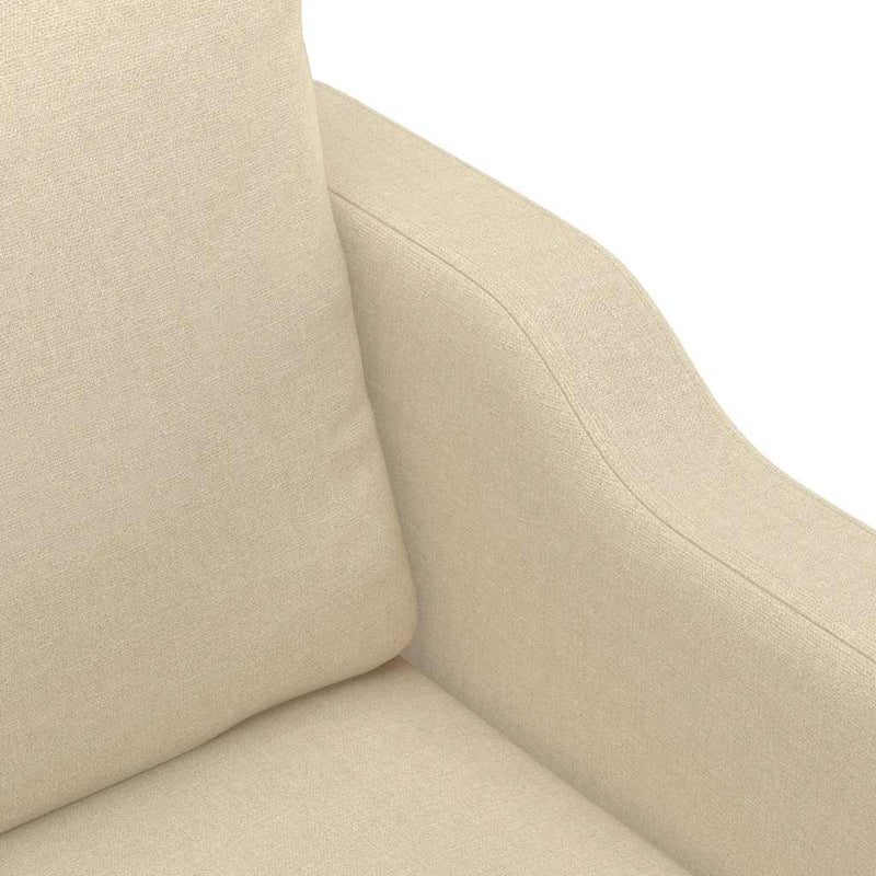 Canapea cu 3 locuri, crem, 180 cm, material textil