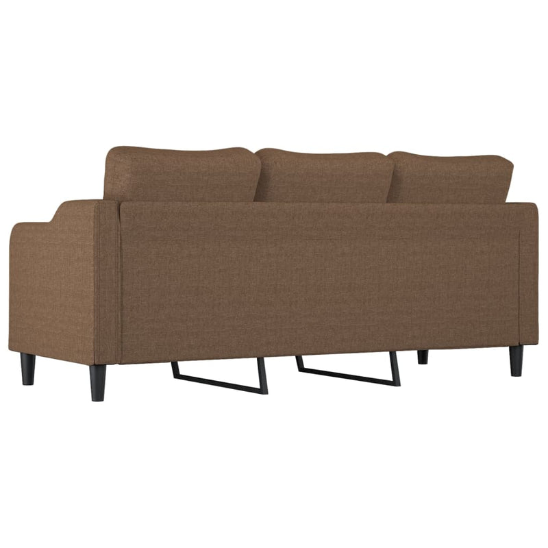 Canapea cu 3 locuri, maro, 180 cm, material textil