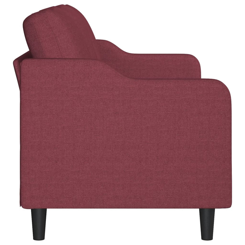 Canapea cu 3 locuri, roșu vin, 180 cm, material textil