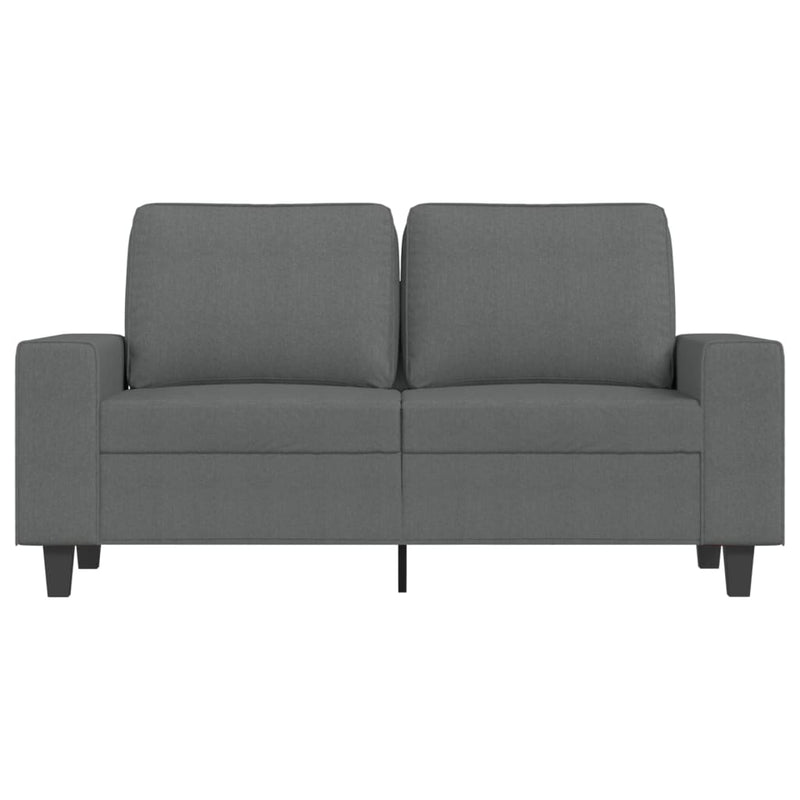 Canapea cu 2 locuri, gri închis, 120 cm, material textil