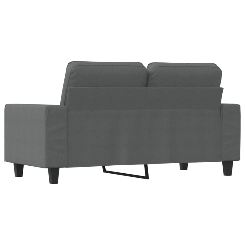 Canapea cu 2 locuri, gri închis, 120 cm, material textil