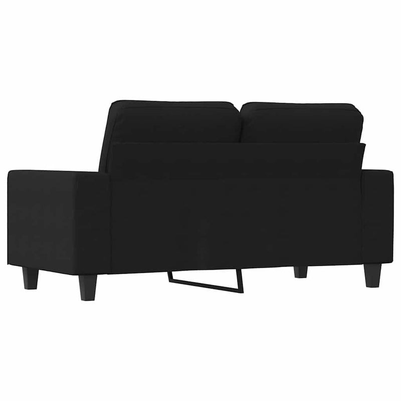 Canapea cu 2 locuri, negru, 120 cm, material textil