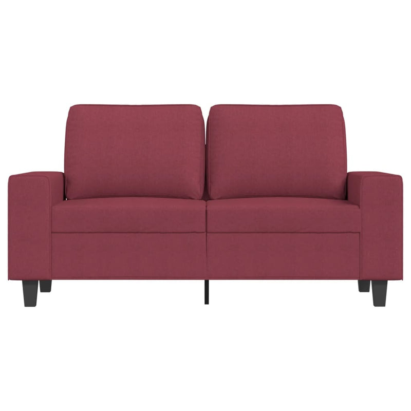 Canapea cu 2 locuri, roșu vin, 120 cm, material textil