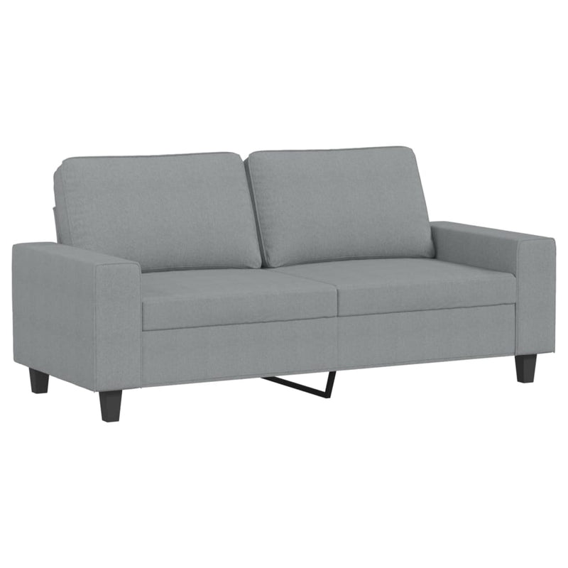 Canapea cu 2 locuri, gri deschis, 140 cm, material textil