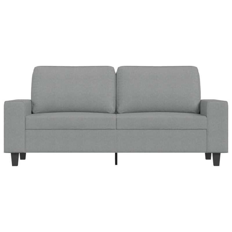 Canapea cu 2 locuri, gri deschis, 140 cm, material textil