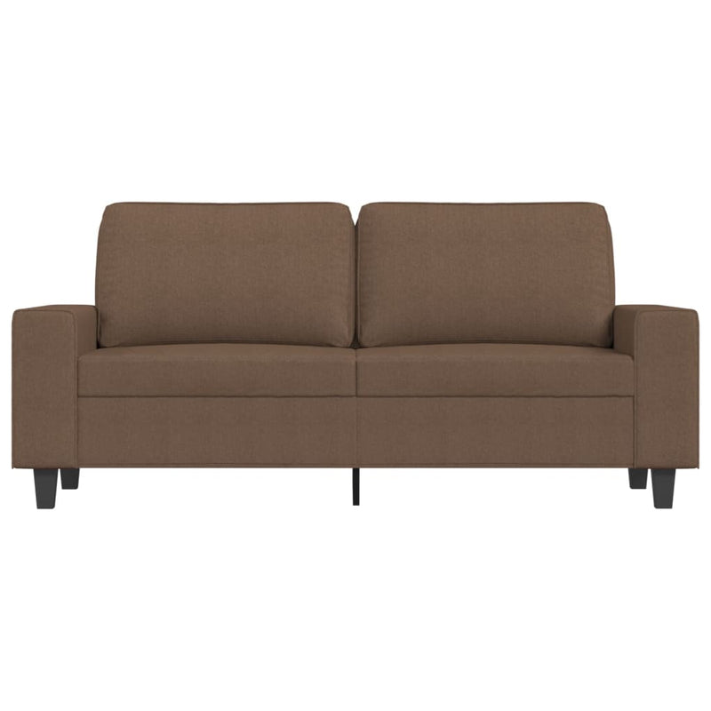 Canapea cu 2 locuri, maro, 140 cm, material textil
