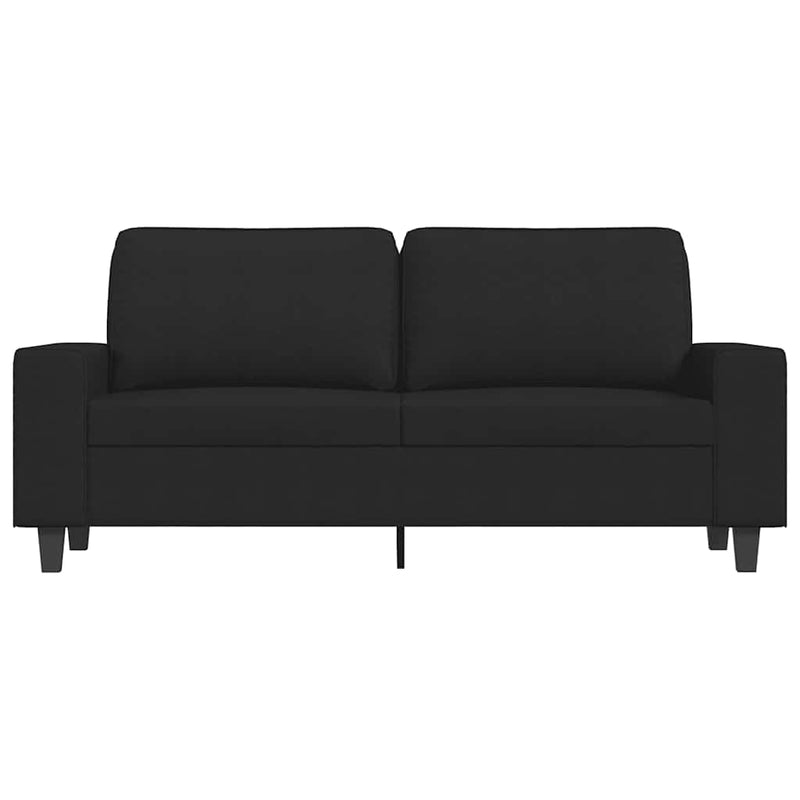 Canapea cu 2 locuri, negru, 140 cm, material textil