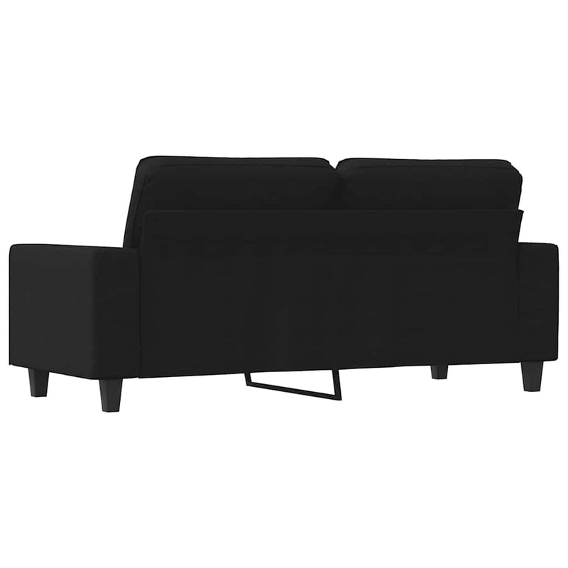Canapea cu 2 locuri, negru, 140 cm, material textil