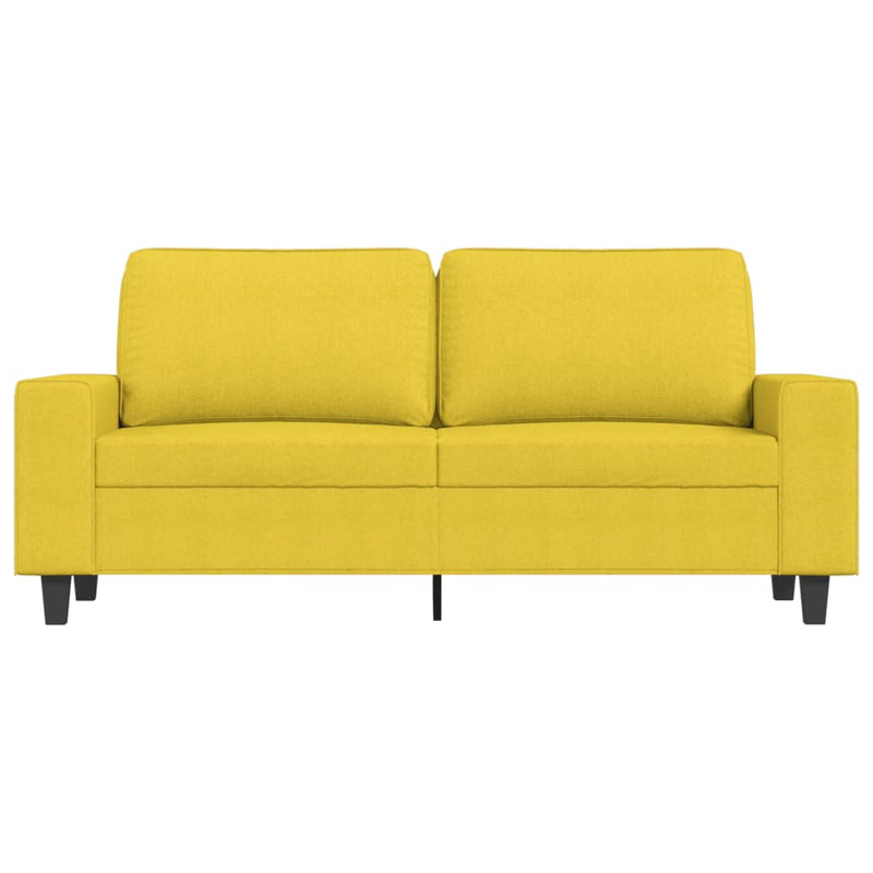 Canapea cu 2 locuri, galben deschis, 140 cm, material textil