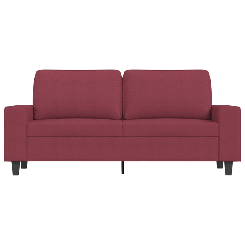 Canapea cu 2 locuri, roșu vin, 140 cm, material textil