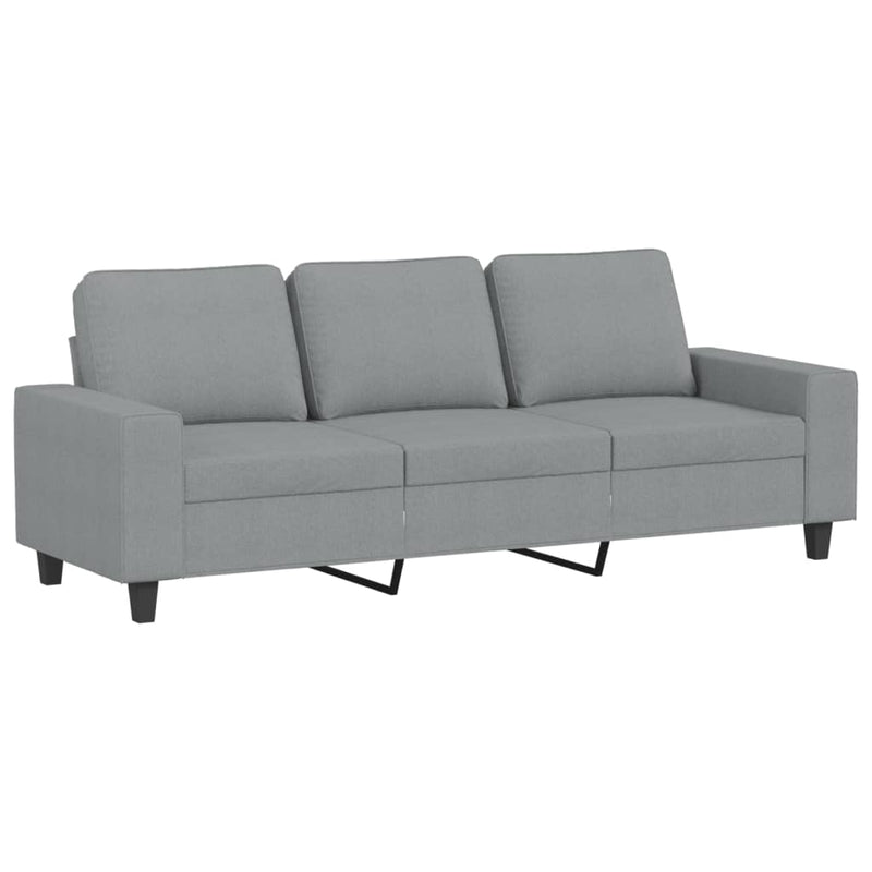 Canapea cu 3 locuri, gri deschis, material 180CM textil
