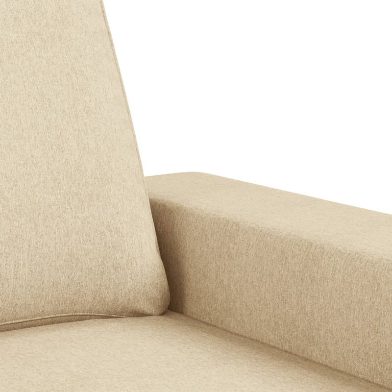 Canapea cu 3 locuri, crem, 180 cm, material textil
