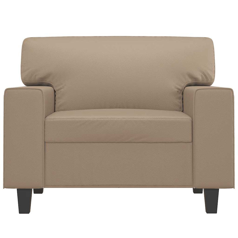 Canapea de o persoană, cappuccino, 60 cm, piele ecologică
