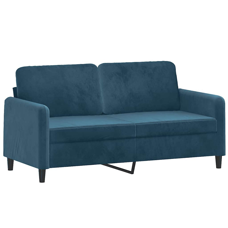 Canapea cu 2 locuri, albastru, 140 cm, catifea