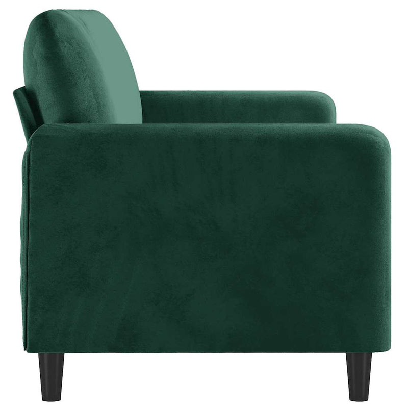 Canapea cu 3 locuri, verde închis, 180 cm, catifea