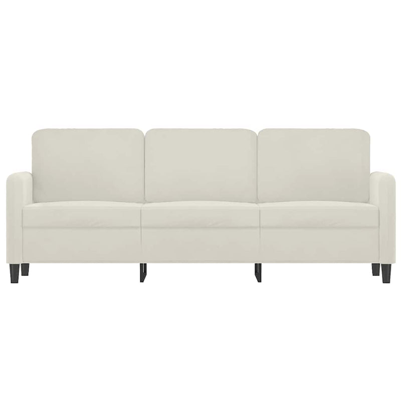 Canapea cu 3 locuri, crem, 180 cm, catifea