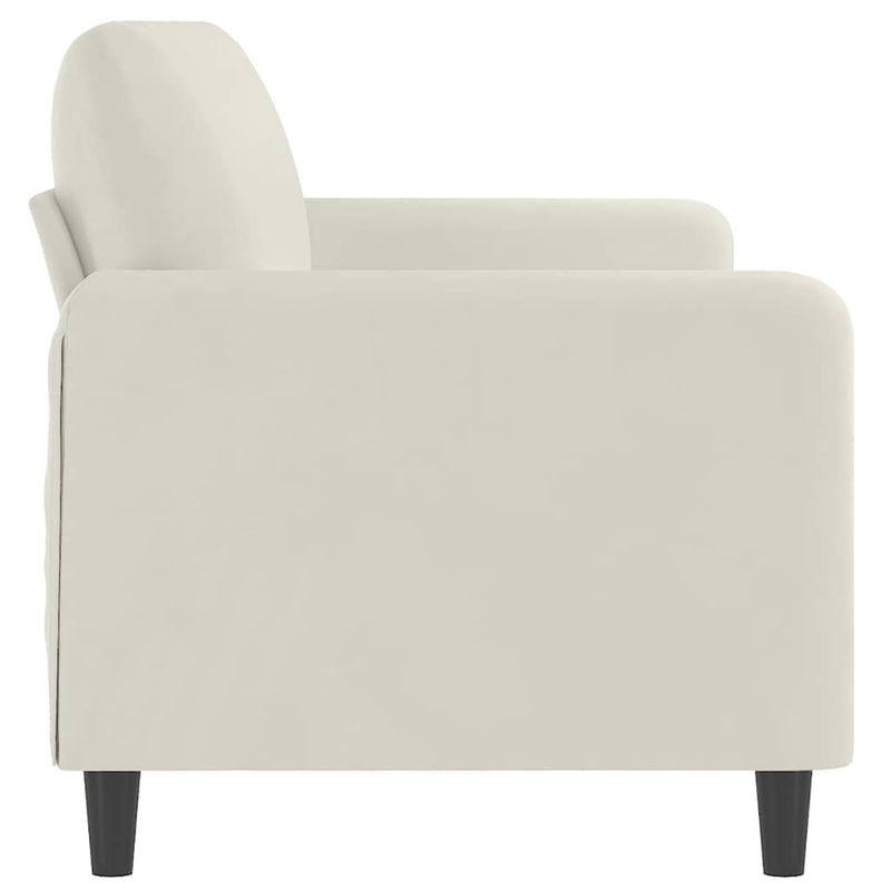 Canapea cu 3 locuri, crem, 180 cm, catifea