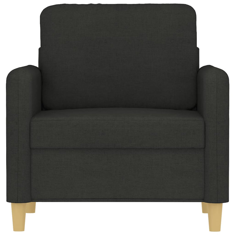 Fotoliu canapea, negru, 60 cm, material textil