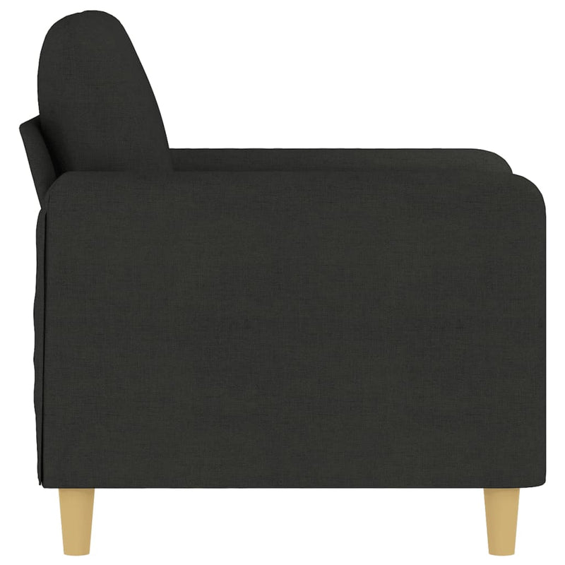 Fotoliu canapea, negru, 60 cm, material textil