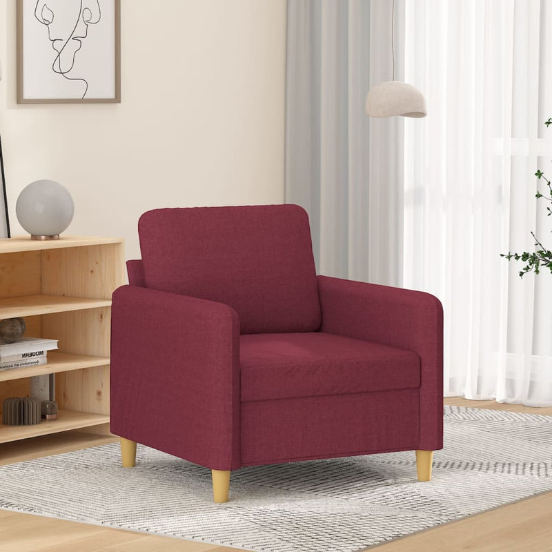 Fotoliu canapea, roșu vin, 60 cm, material textil