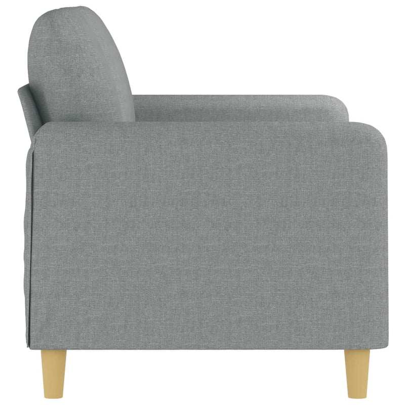 Canapea cu 2 locuri, gri deschis, 120 cm, material textil