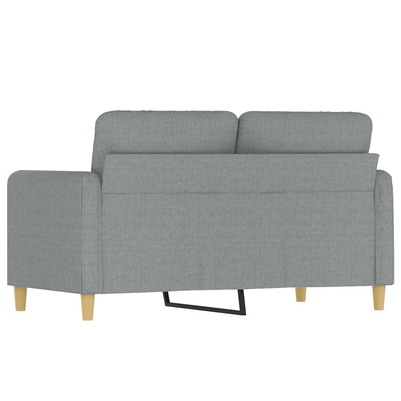 Canapea cu 2 locuri, gri deschis, 120 cm, material textil