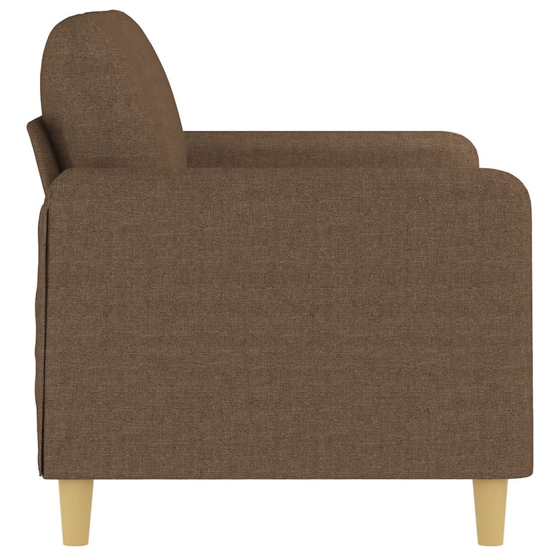 Canapea cu 2 locuri, maro, 120 cm, material textil