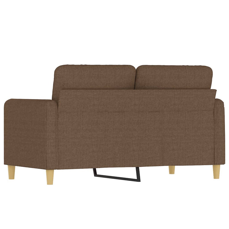 Canapea cu 2 locuri, maro, 120 cm, material textil
