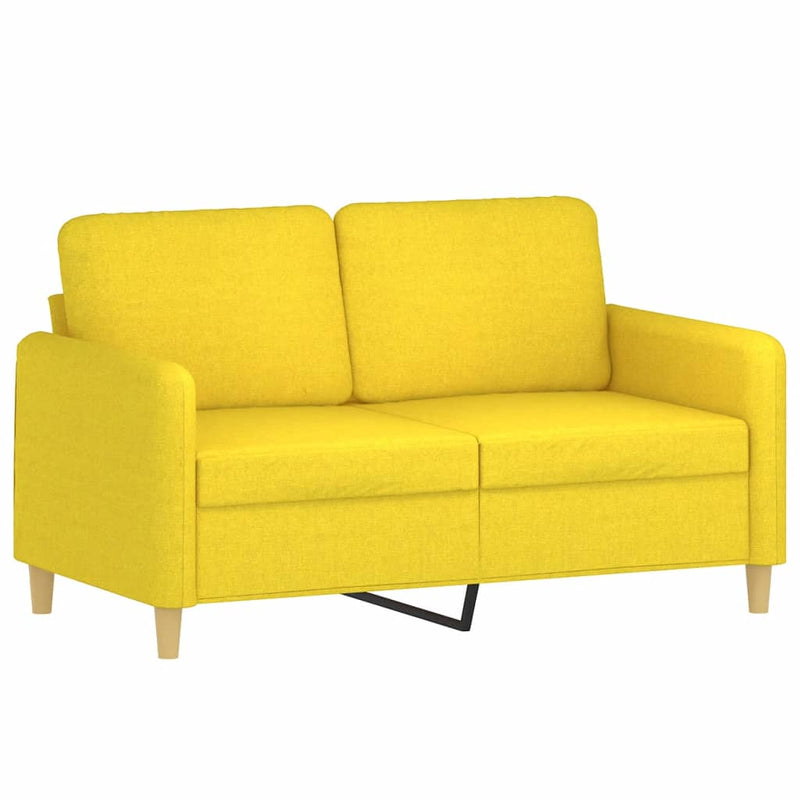 Canapea cu 2 locuri, galben deschis, 120 cm, material textil