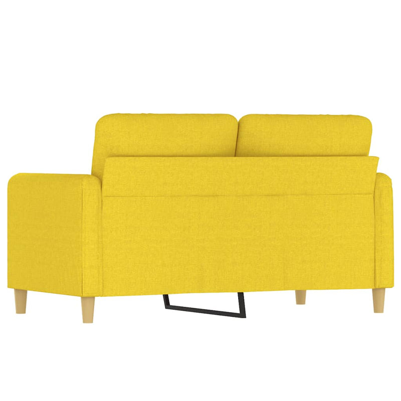 Canapea cu 2 locuri, galben deschis, 120 cm, material textil