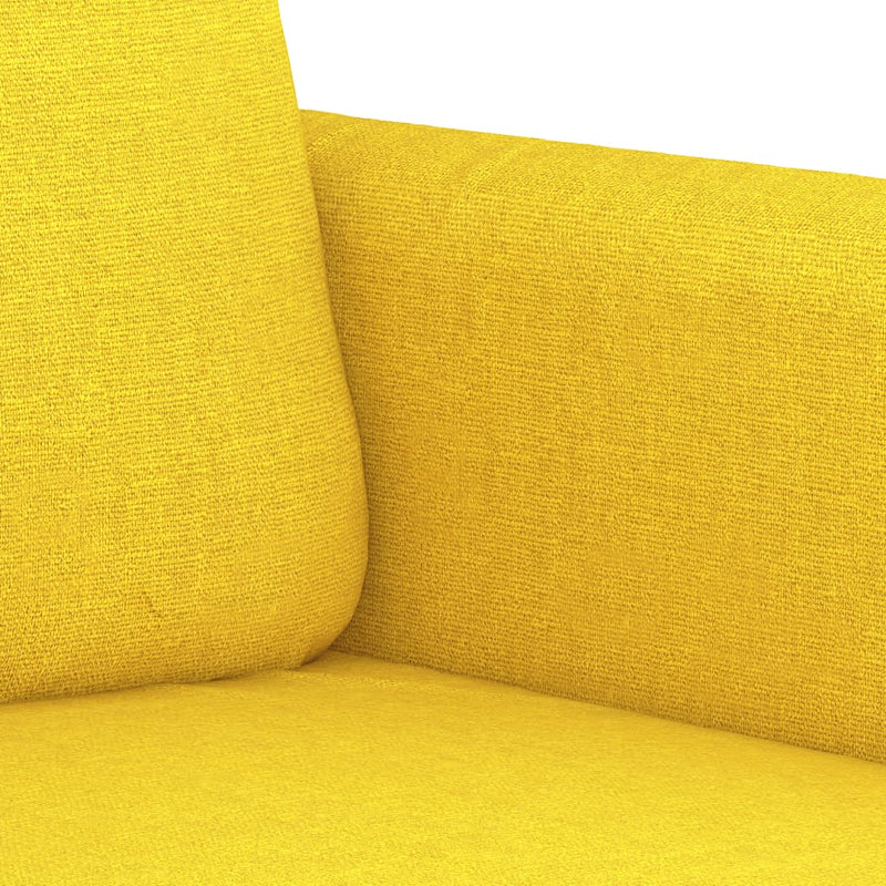 Canapea cu 2 locuri, galben deschis, 120 cm, material textil