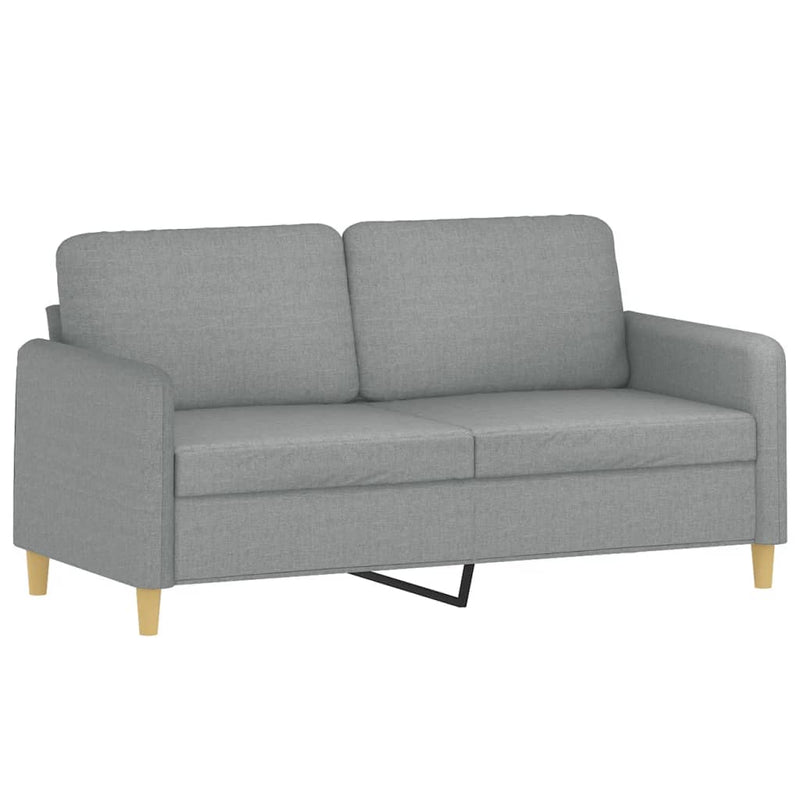 Canapea cu 2 locuri, gri deschis, 140 cm, material textil