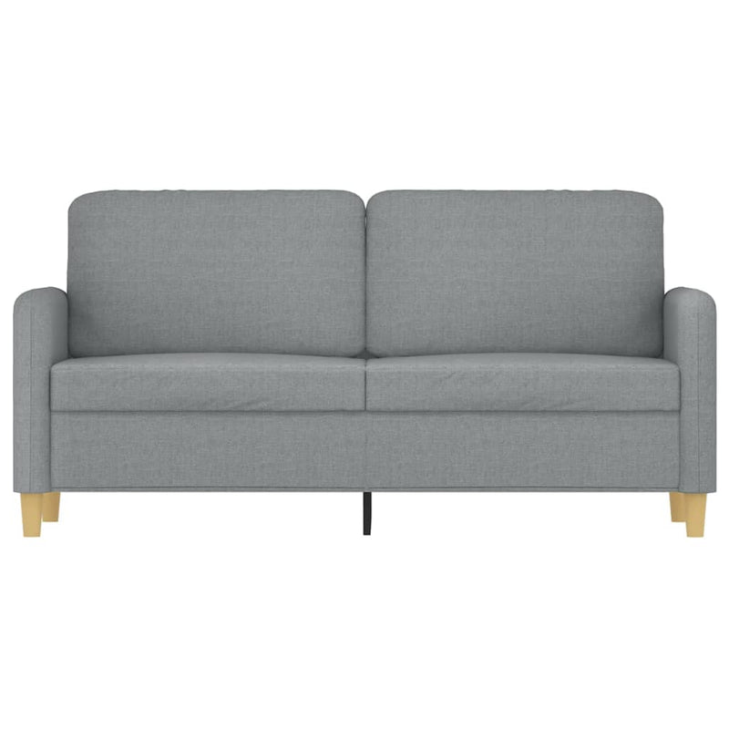 Canapea cu 2 locuri, gri deschis, 140 cm, material textil